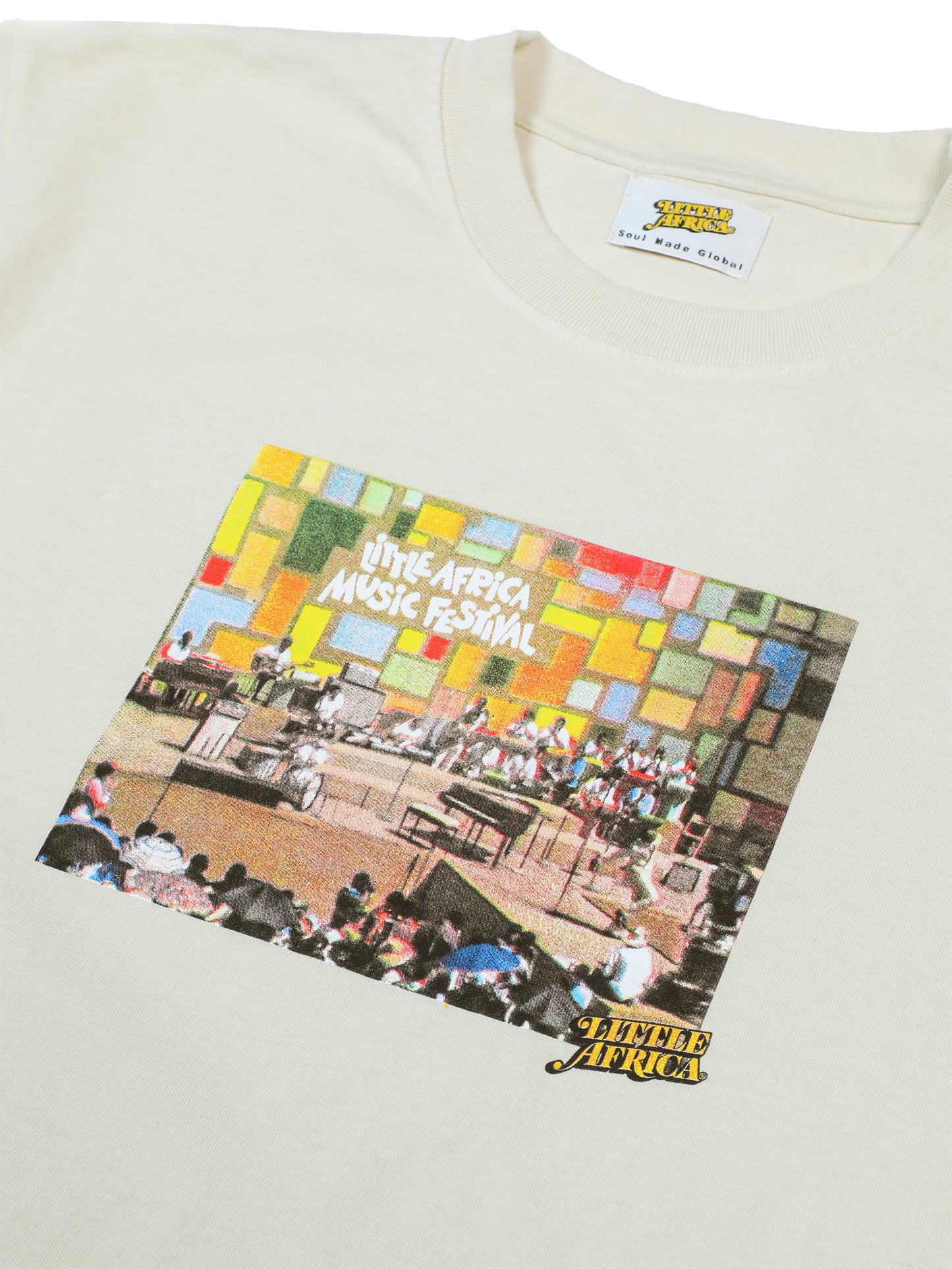 LITTLE AFRICA "Music Festival Tee" (Vintage White)