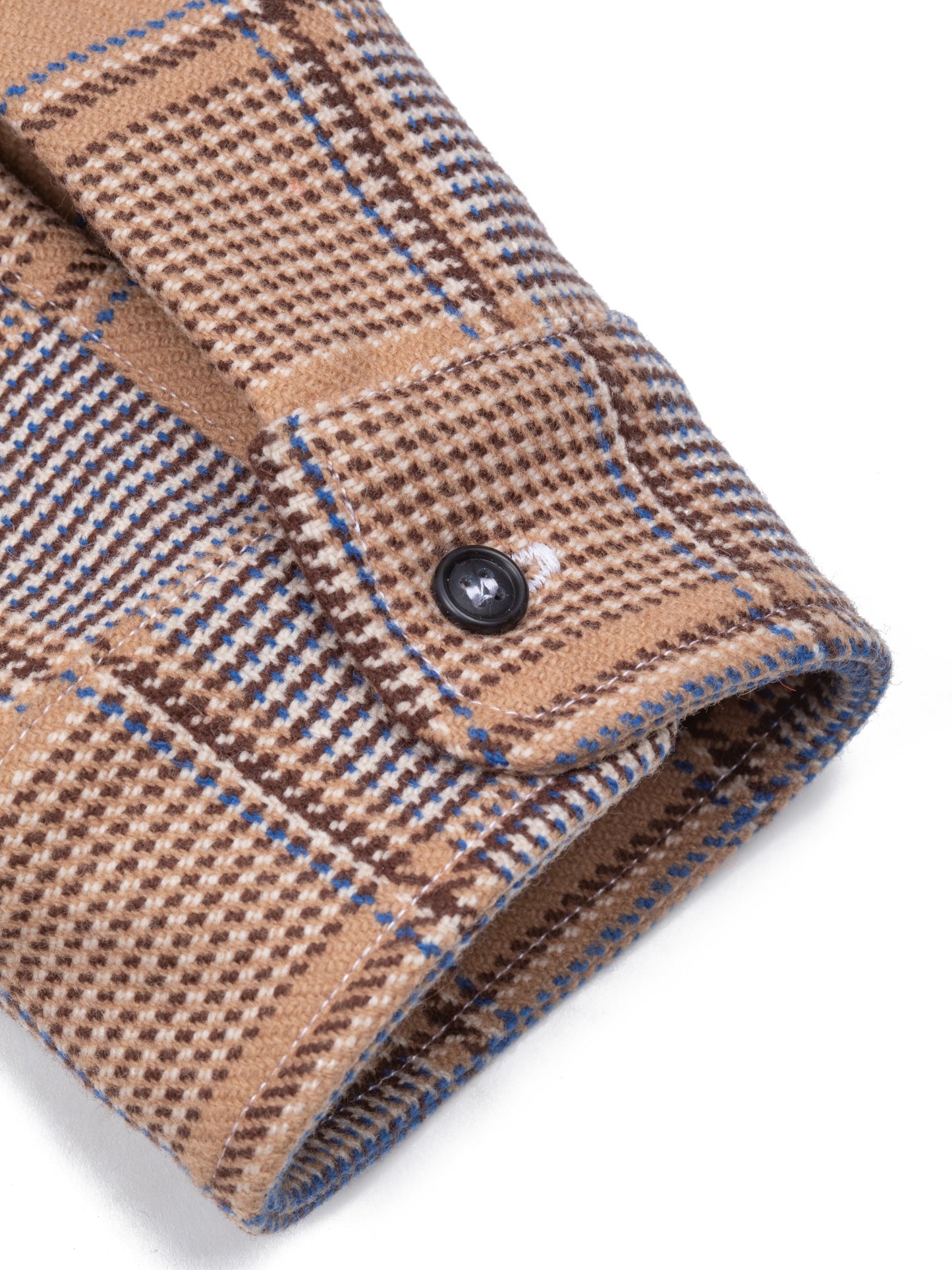 LITTLE AFRICA "Old Head Flannel" (Taupe/Brown/White/Blue)