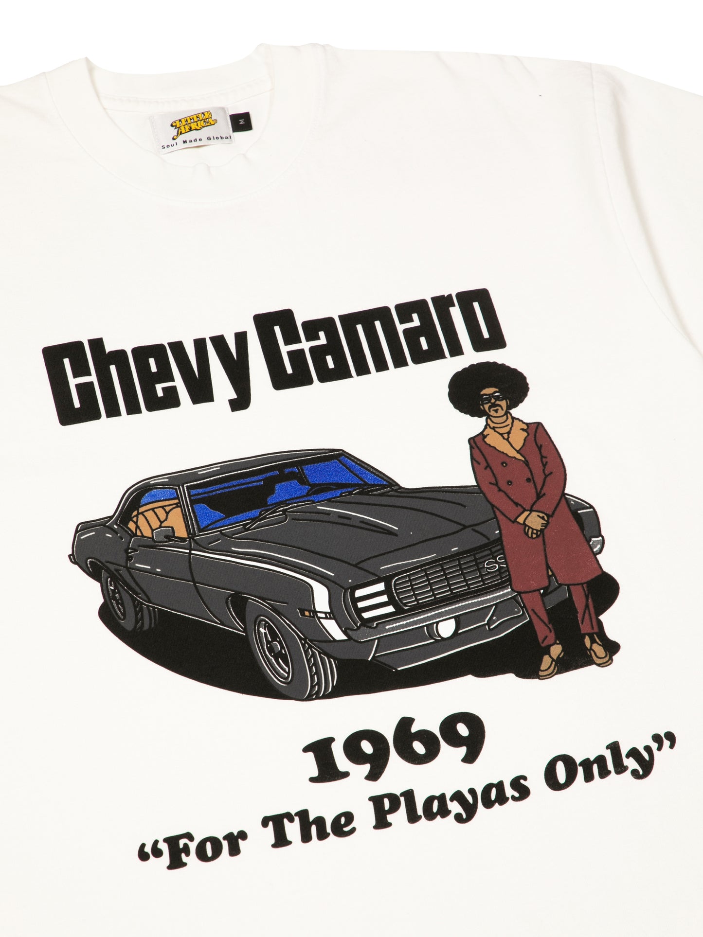 LITTLE AFRICA "Chevy Camaro Tee" (Vintage White)