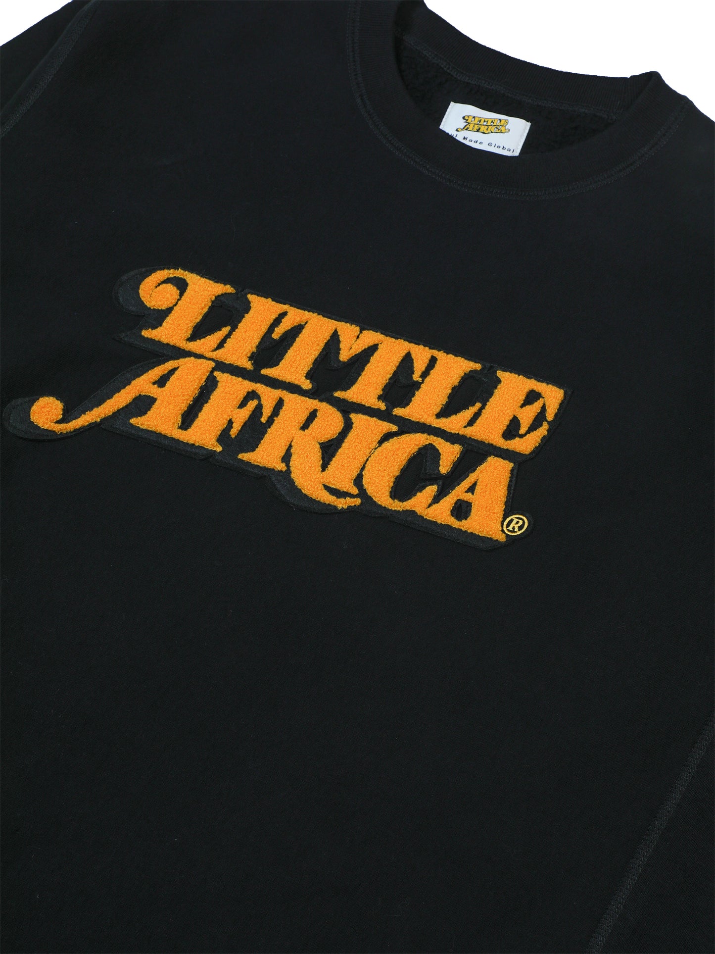 LITTLE AFRICA "Varsity Crewneck" (Black)