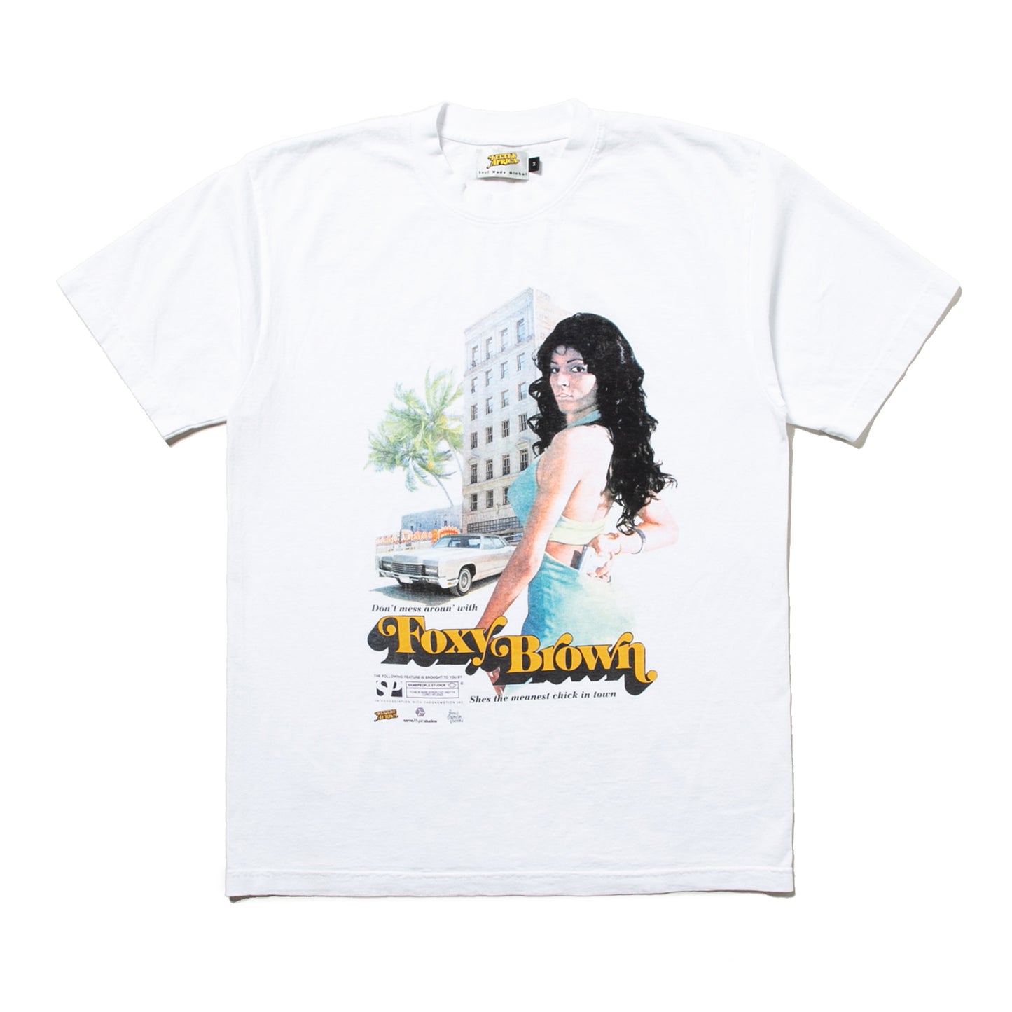 Little Africa "Foxy Brown Tee" (Vintage White)