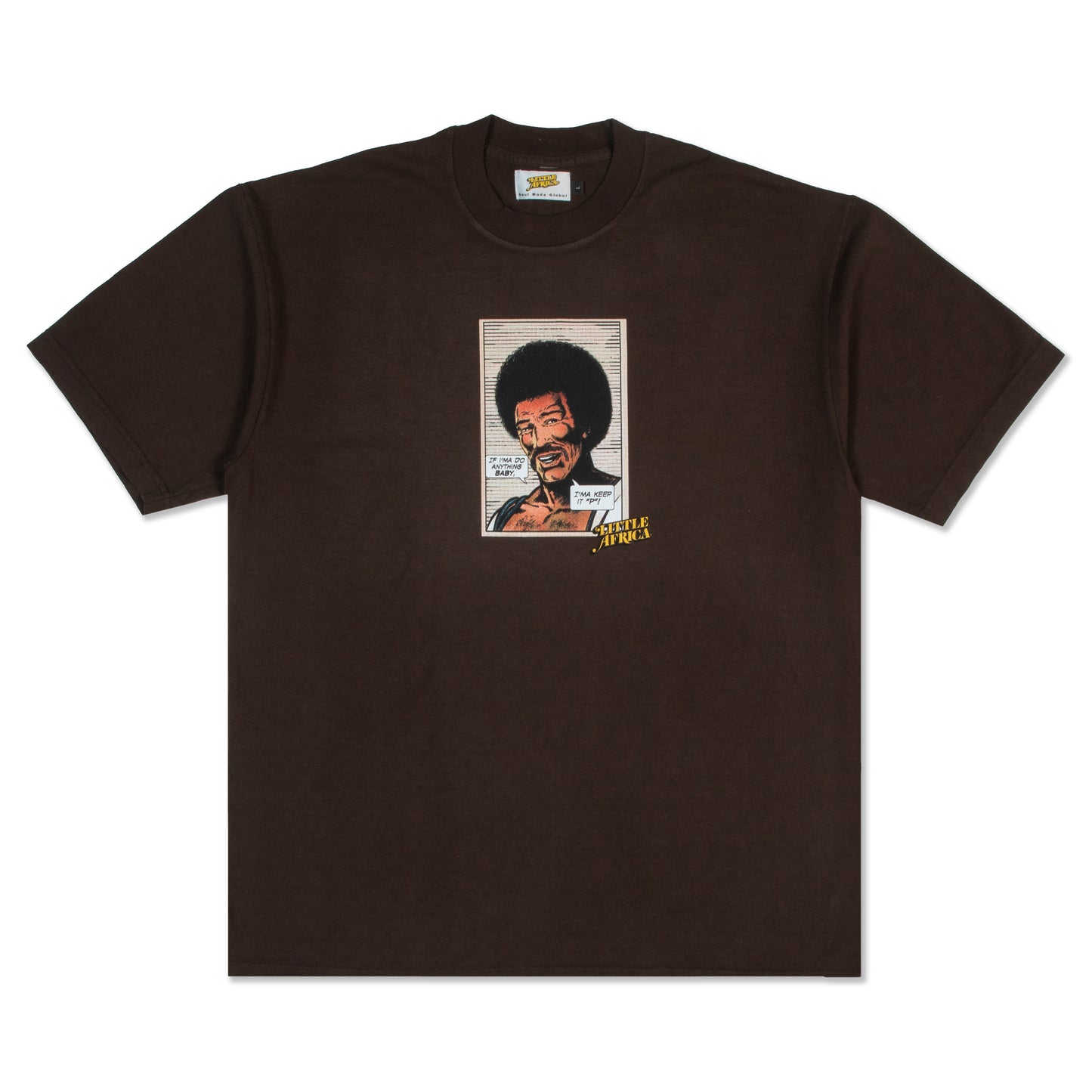 LITTLE AFRICA "Keep It 'P' Tee" (Brown)