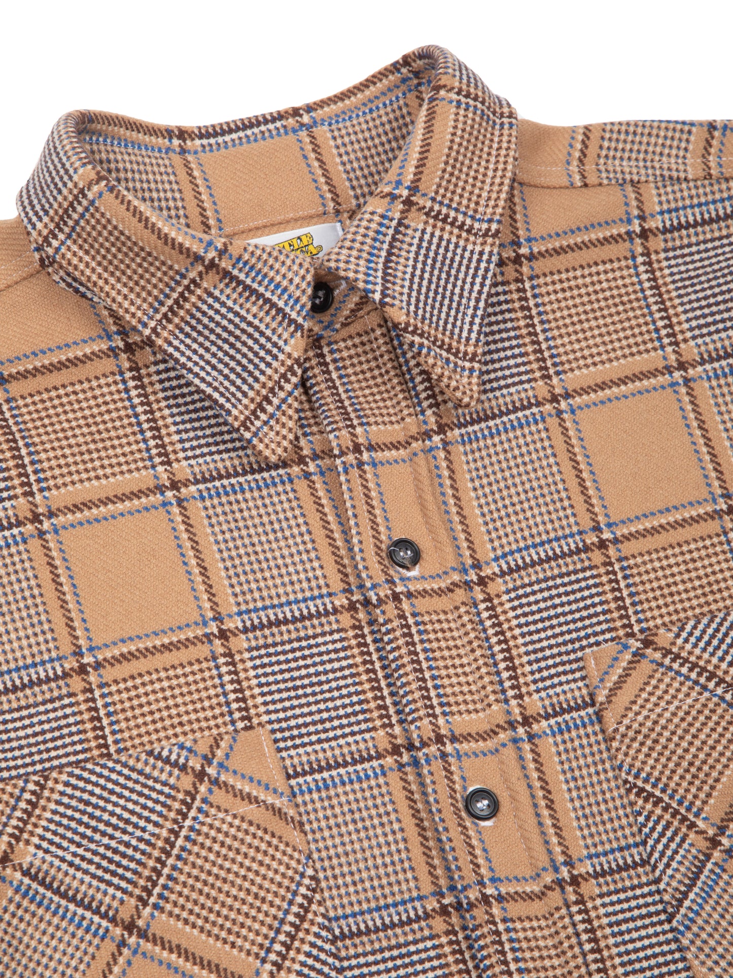 LITTLE AFRICA "Old Head Flannel" (Taupe/Brown/White/Blue)