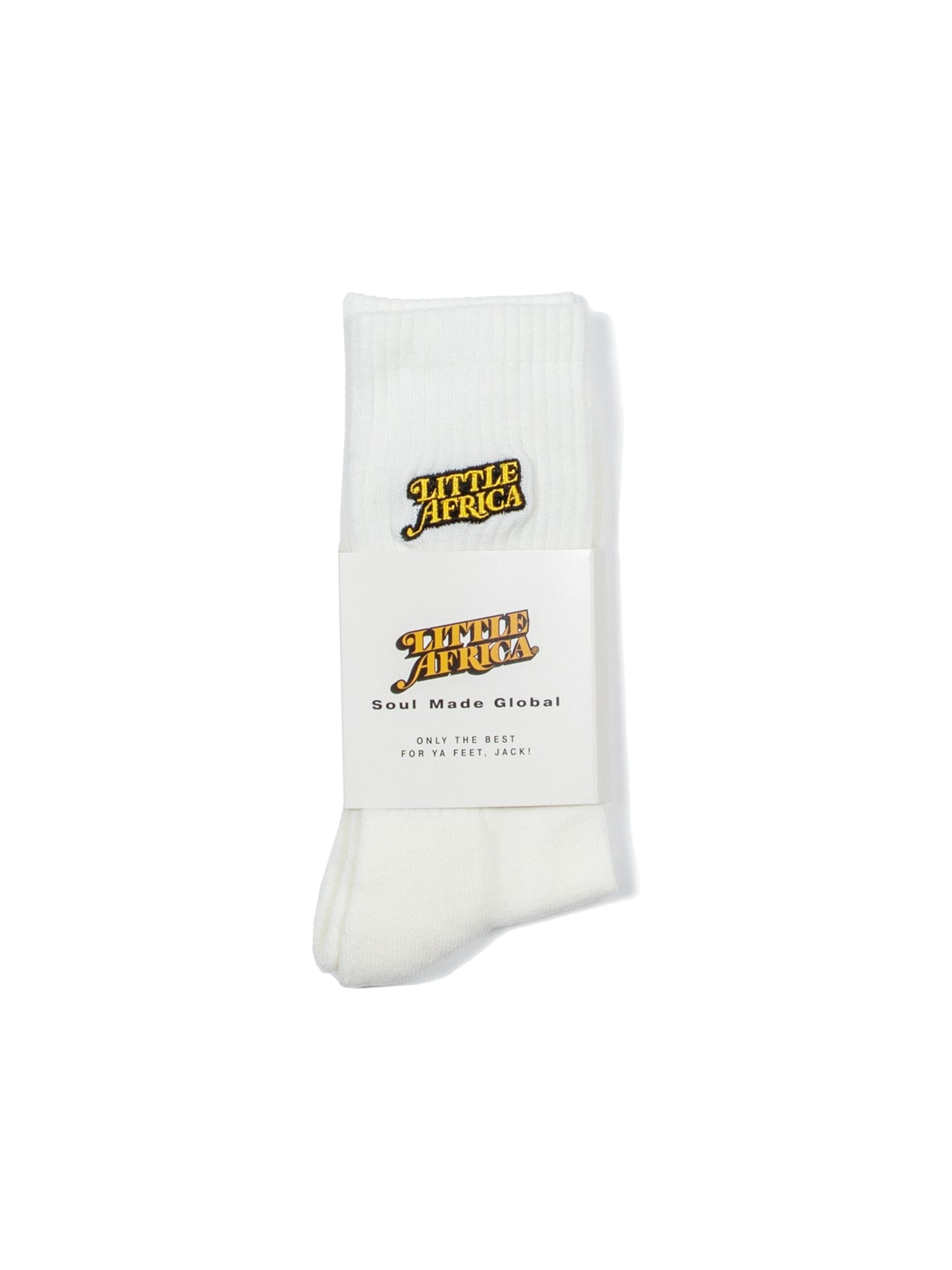 LITTLE AFRICA "Trademark Logo Socks" (White)